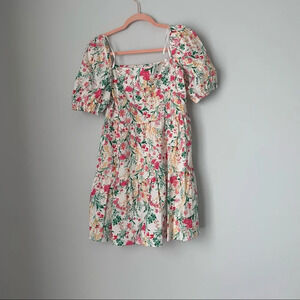 City vibe floral white dress size m